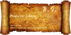 Magula Iduna névjegykártya